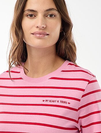 T-shirt estampado de manga curta