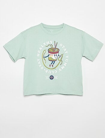 T-shirt estampado de manga curta