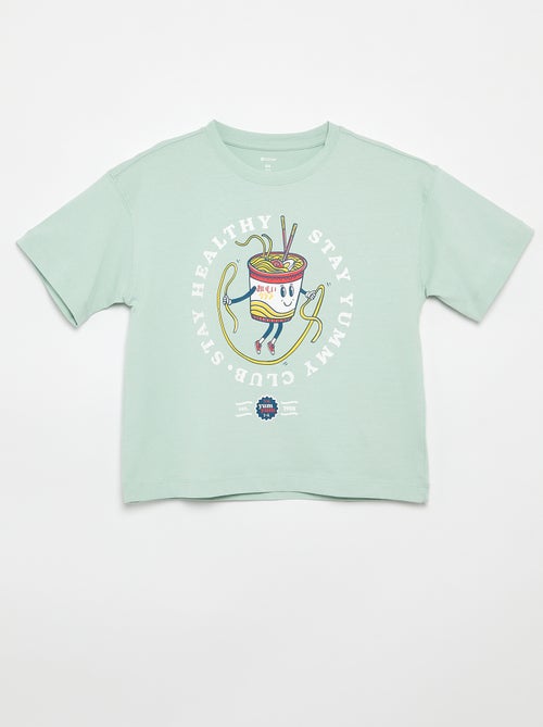 T-shirt estampado de manga curta - Kiabi
