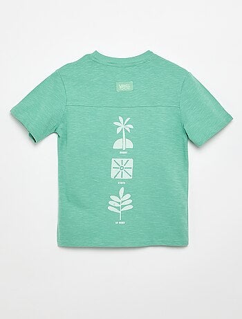 T-shirt estampado de manga curta