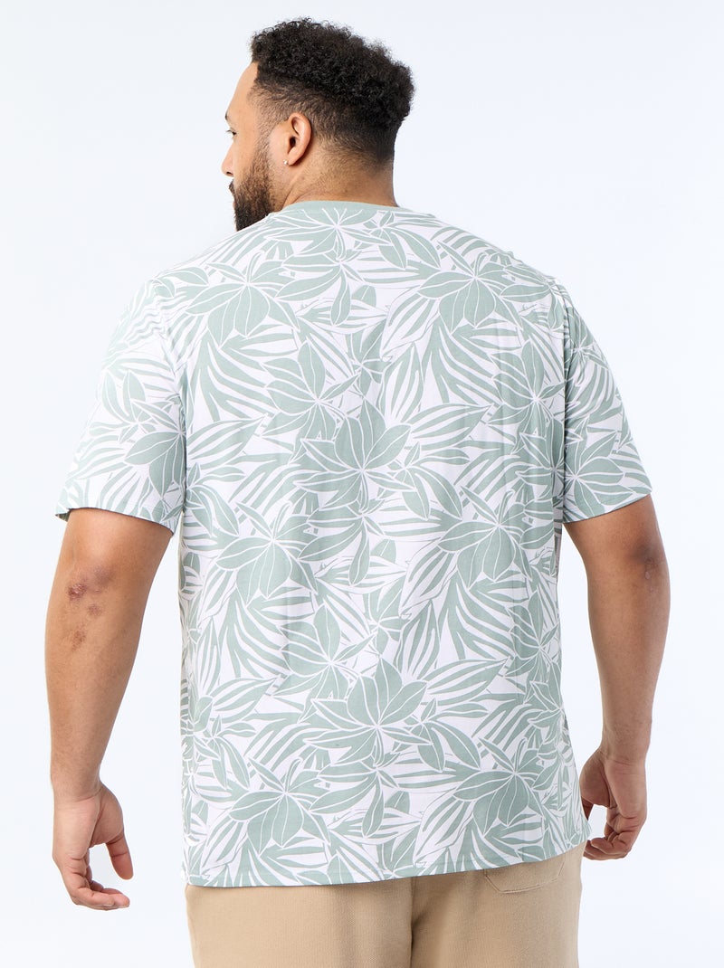 T-shirt estampado de manga curta Verde - Kiabi