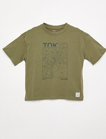 T-shirt estampado de manga curta