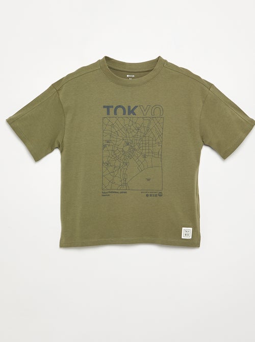 T-shirt estampado de manga curta - Kiabi