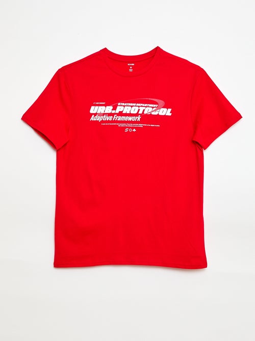 T-shirt estampado de manga curta - Kiabi