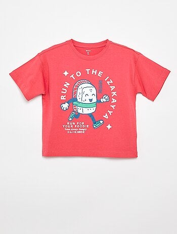 T-shirt estampado de manga curta