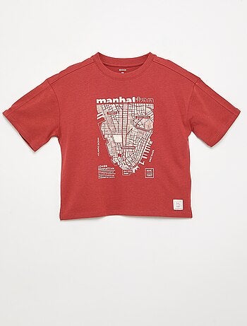 T-shirt estampado de manga curta