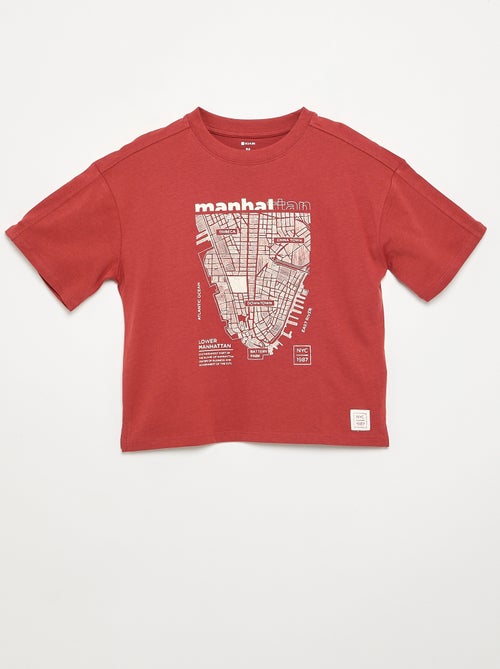 T-shirt estampado de manga curta - Kiabi