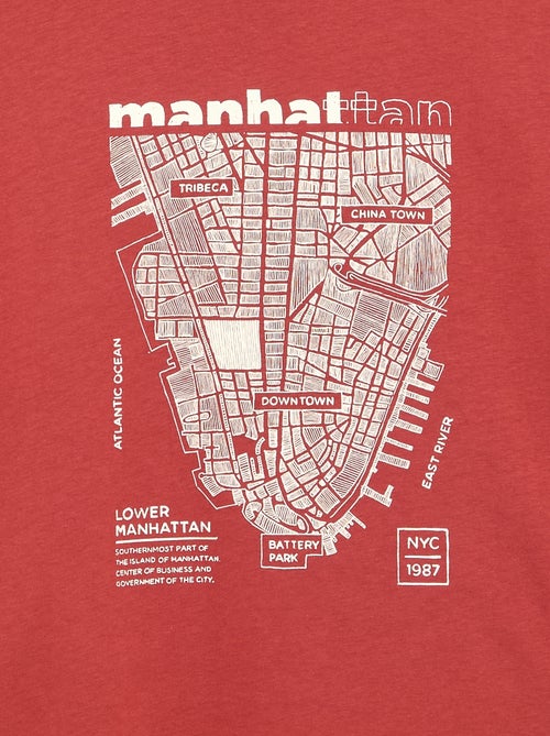 T-shirt estampado de manga curta - Kiabi