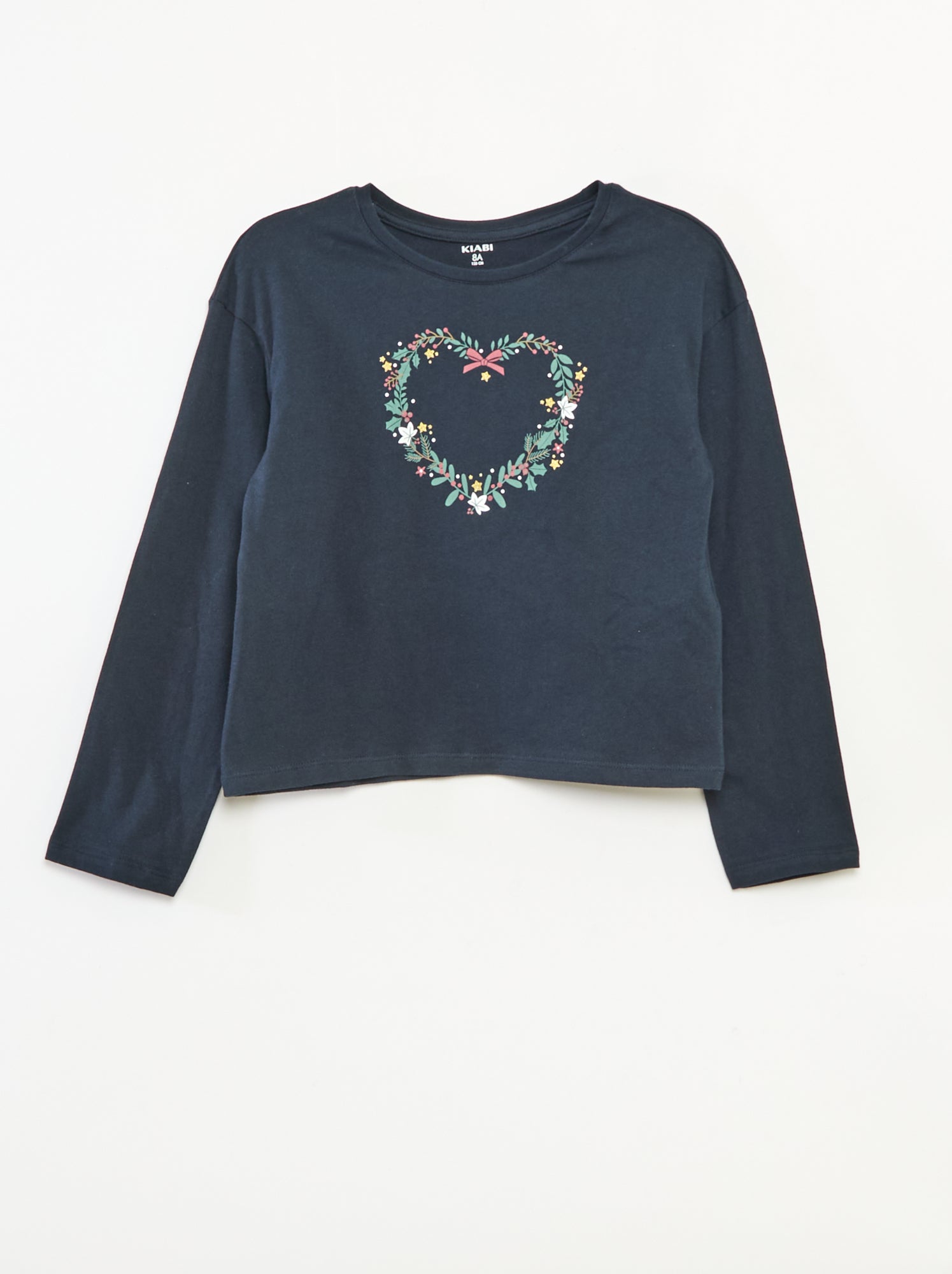 T-shirt estampado de mangas compridas