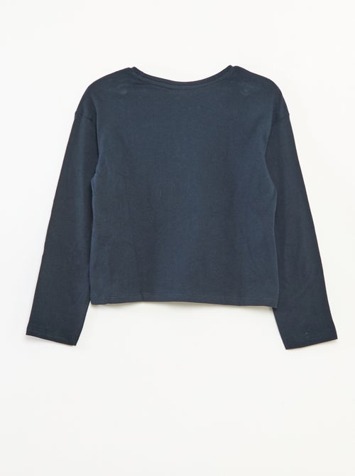 T-shirt estampado de mangas compridas - Kiabi