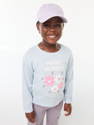 T-shirt estampado de mangas compridas