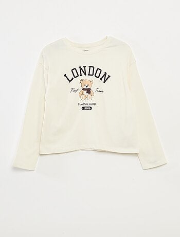 T-shirt estampado de mangas compridas