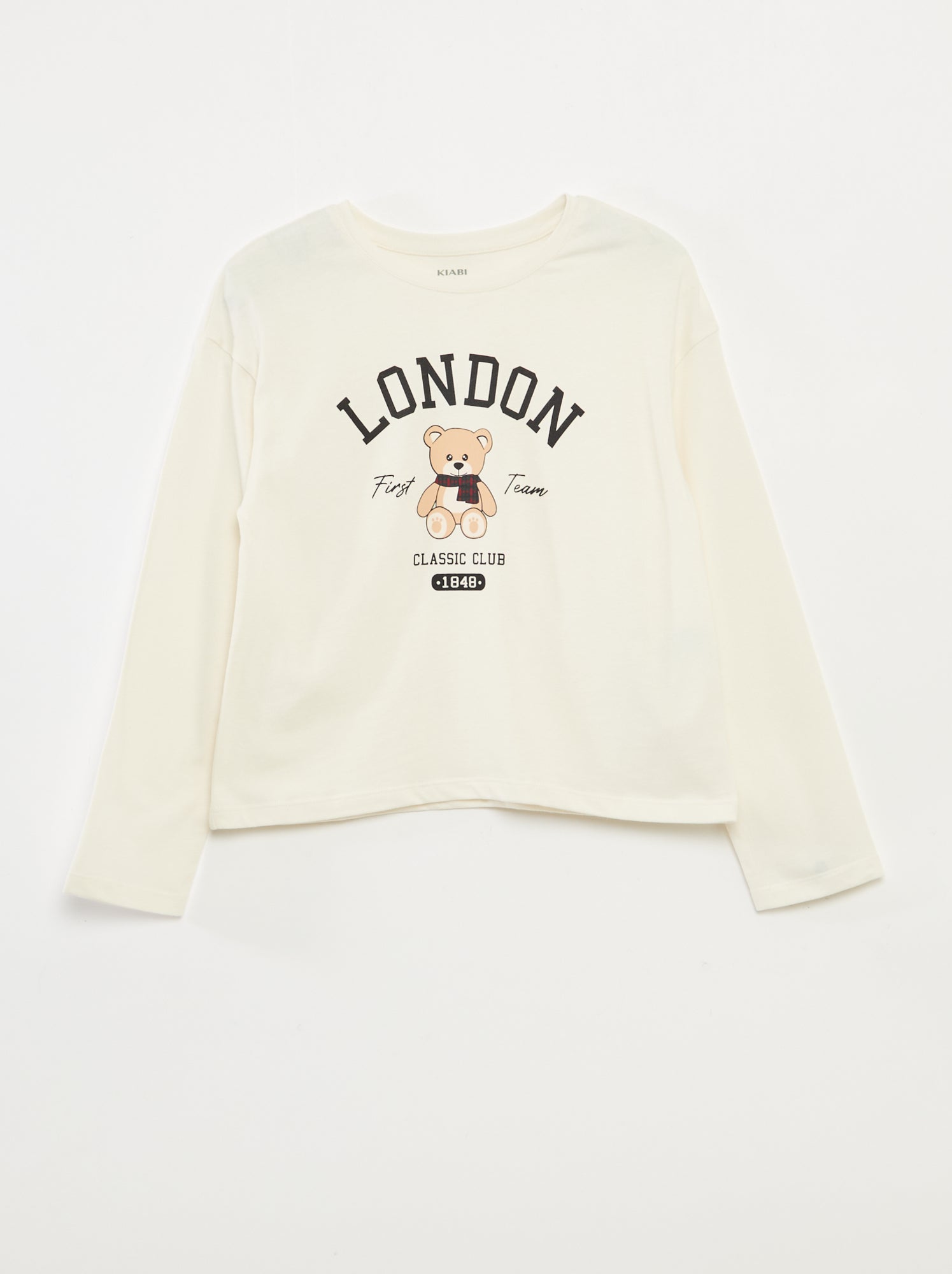 T-shirt estampado de mangas compridas