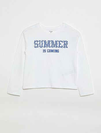T-shirt de manga comprida estampada