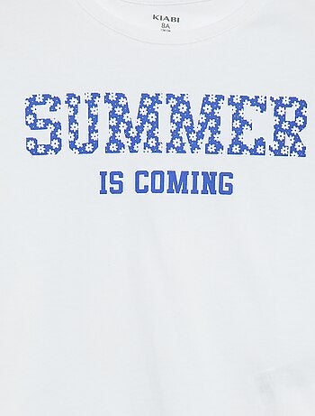 T-shirt de manga comprida estampada