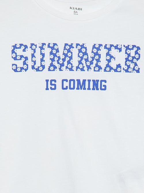 T-shirt estampado de mangas compridas - Kiabi