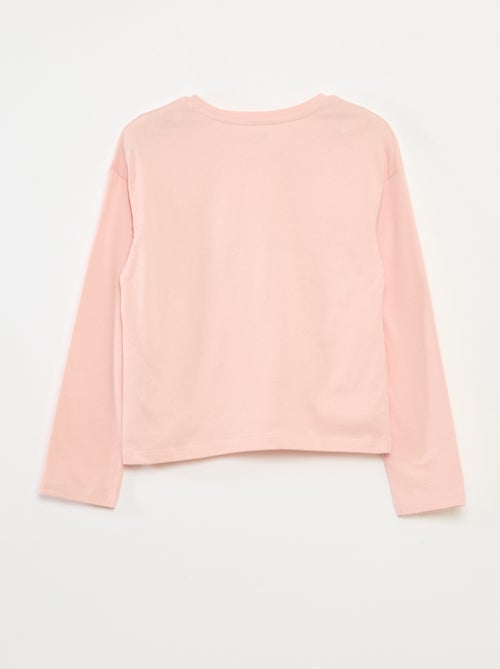 T-shirt estampado de mangas compridas - Kiabi