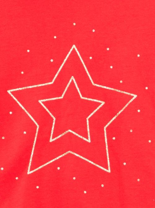 T-shirt estampado de mangas compridas - Kiabi