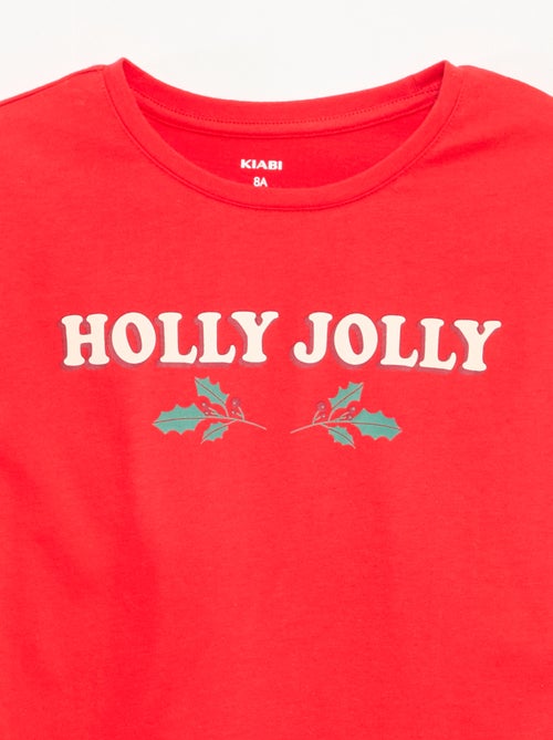 T-shirt estampado de mangas compridas - Kiabi