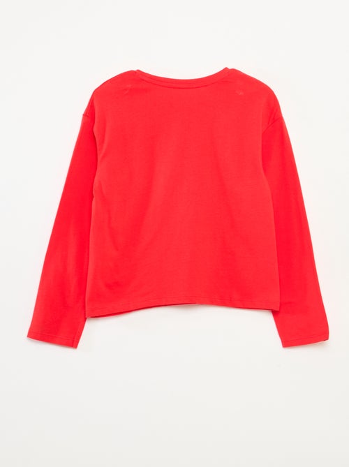 T-shirt estampado de mangas compridas - Kiabi