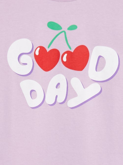 T-shirt estampado de mangas compridas - Kiabi