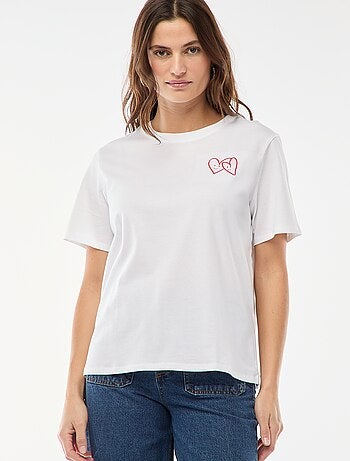 T-shirt estampado de manga curta