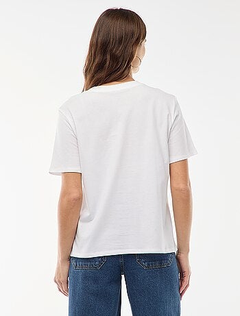 T-shirt estampado de manga curta