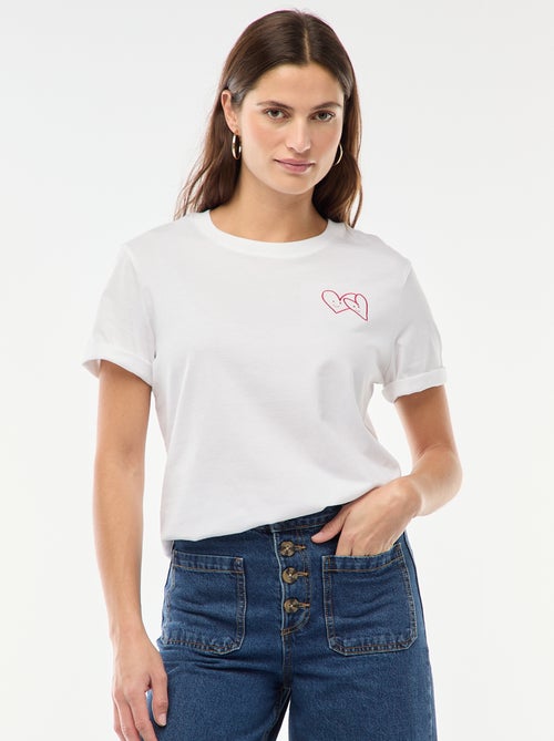 T-shirt estampado de mangas curtas - Kiabi