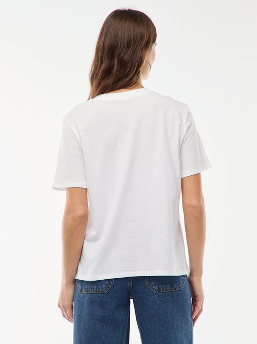 T-shirt estampado de mangas curtas - Kiabi