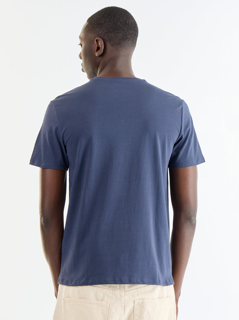 T-shirt estampado divertido de manga curta Azul - Kiabi
