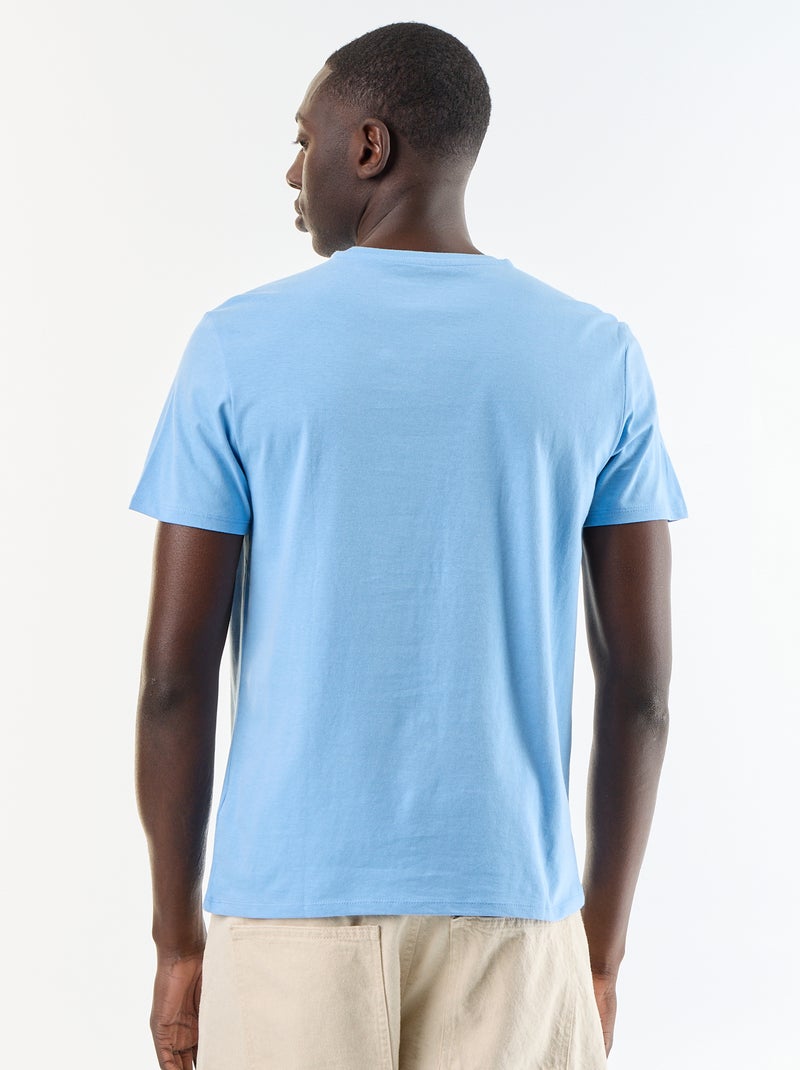 T-shirt estampado divertido de manga curta Azul - Kiabi