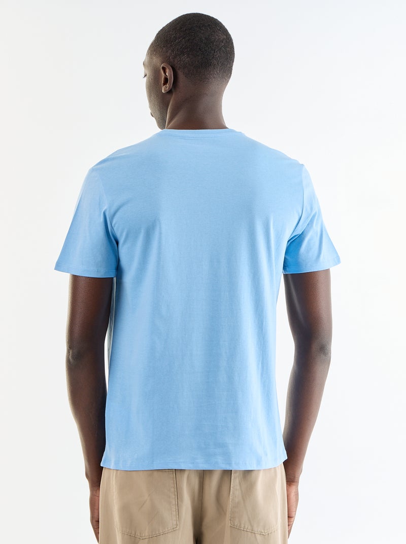 T-shirt estampado divertido de manga curta Azul - Kiabi
