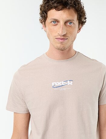 T-shirt estampado divertido de manga curta