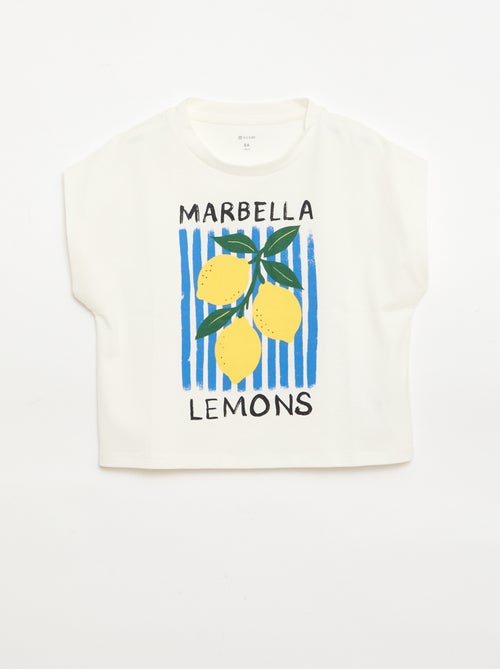 T-shirt estampado divertido de manga curta - Kiabi