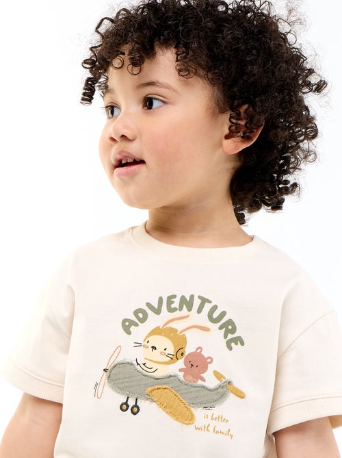 T-shirt estampado divertido de manga curta - Kiabi