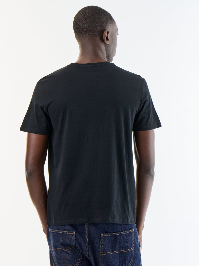 T-shirt estampado divertido de manga curta Preto - Kiabi