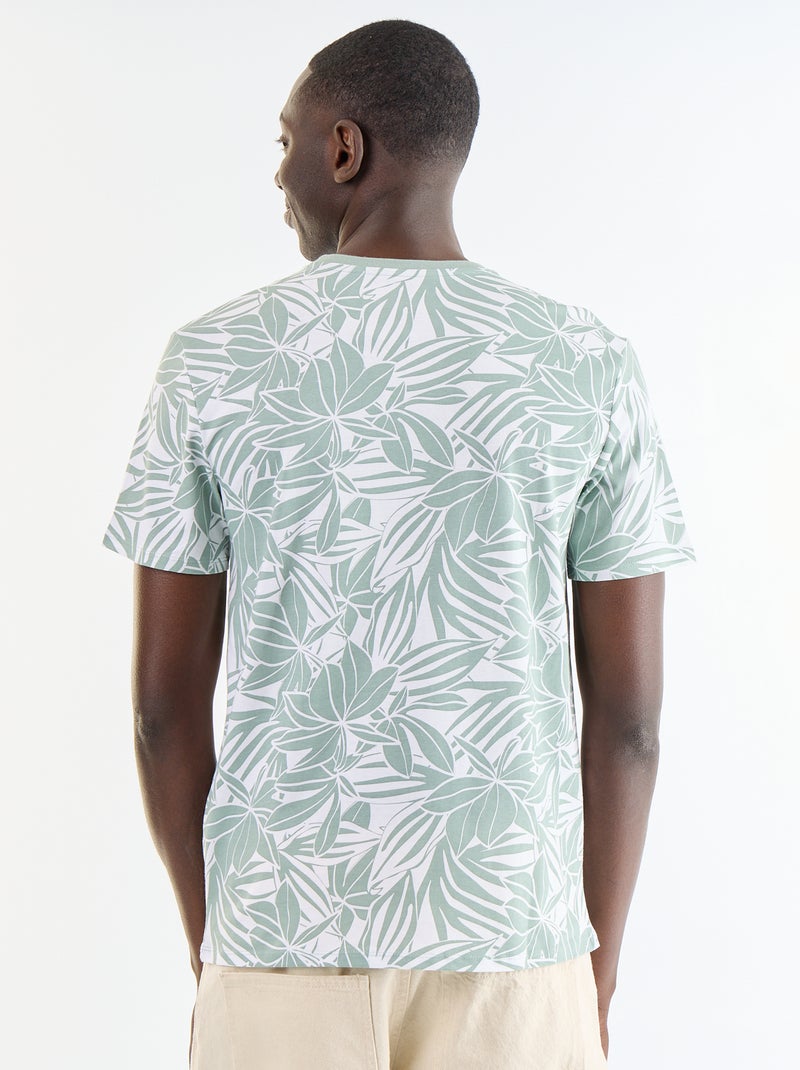 T-shirt estampado divertido de manga curta Verde - Kiabi