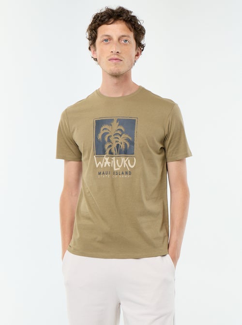 T-shirt estampado divertido de manga curta - Kiabi