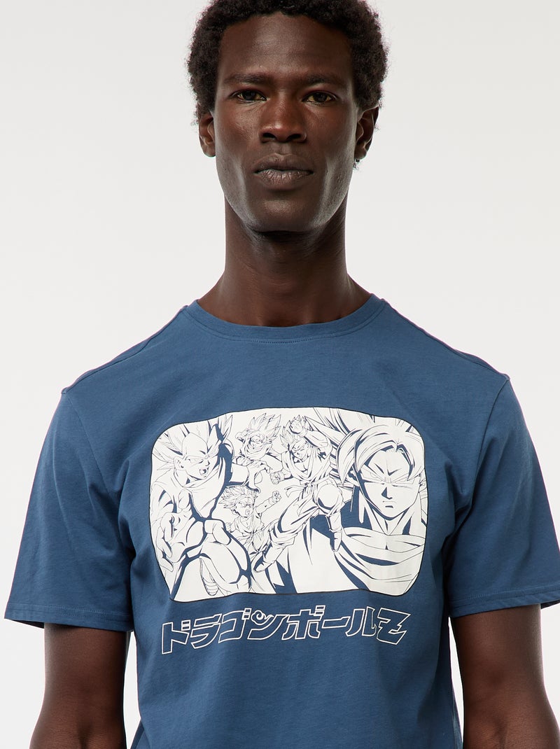 T-shirt estampado 'Dragon Ball' de manga curta Azul - Kiabi