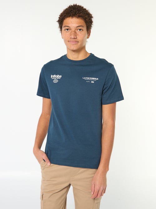 T-shirt estampado em algodão liso - Kiabi