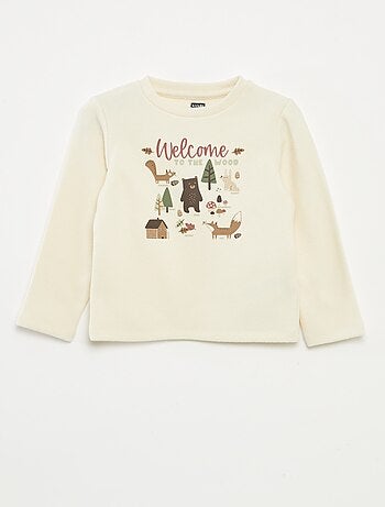 T-shirt estampado em malha macia