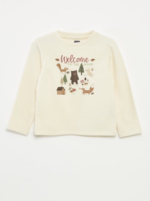 T-shirt estampado em malha macia - Kiabi