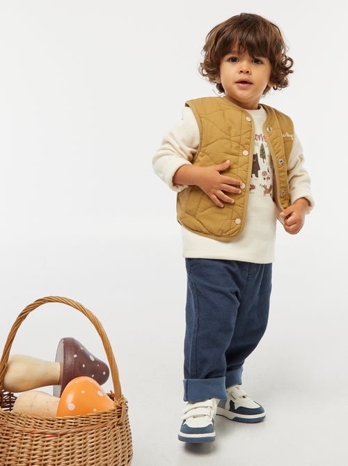 T-shirt estampado em malha macia - Kiabi