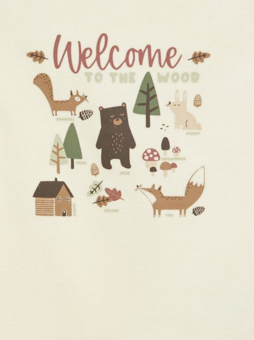 T-shirt estampado em malha macia - Kiabi