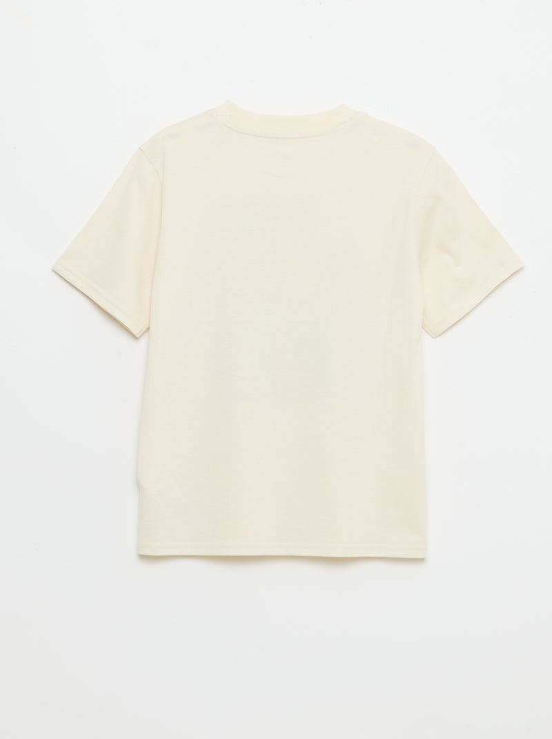 T-shirt estampado fantasia de manga curta Branco - Kiabi