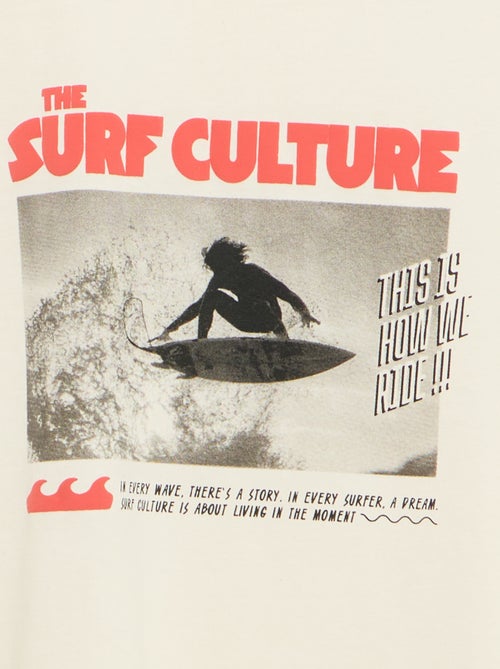 T-shirt estampado fantasia de manga curta - Kiabi