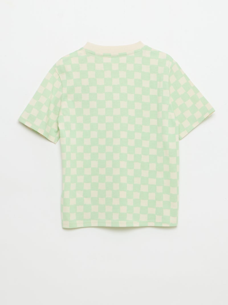 T-shirt estampado fantasia de manga curta Verde - Kiabi