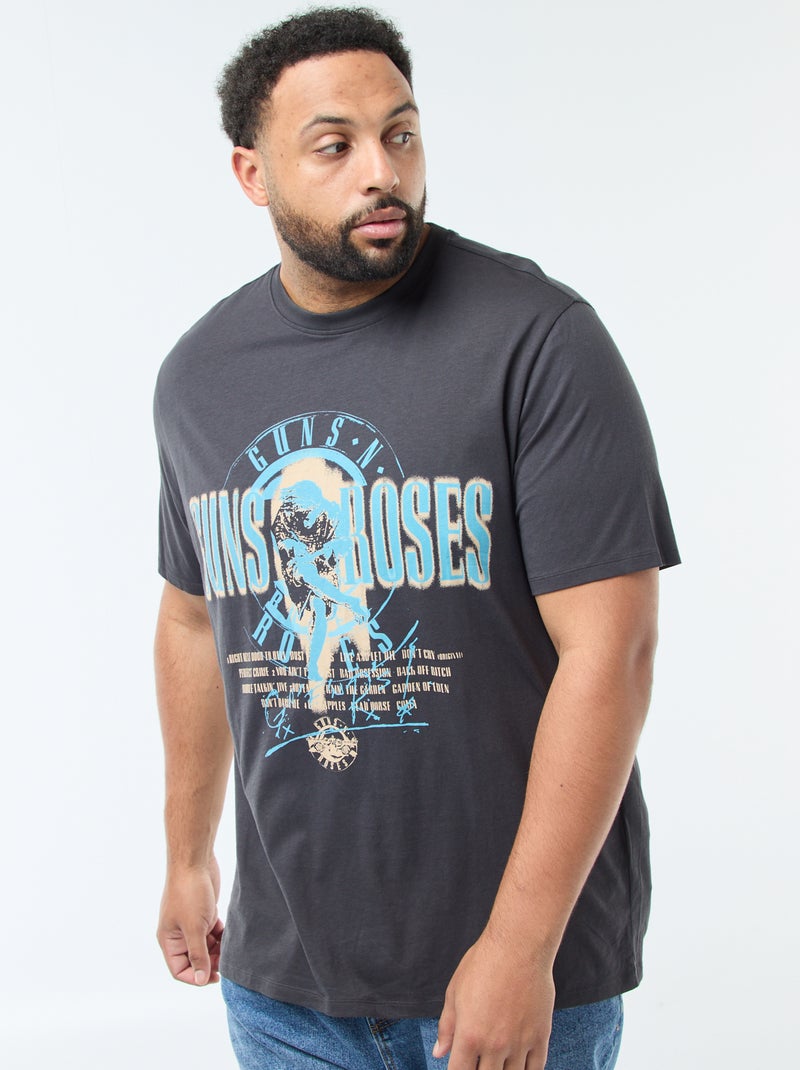 T-shirt estampado 'Guns N' Roses' Preto - Kiabi
