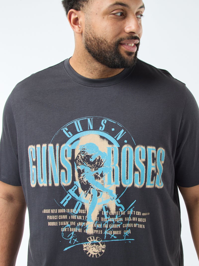T-shirt estampado 'Guns N' Roses' Preto - Kiabi