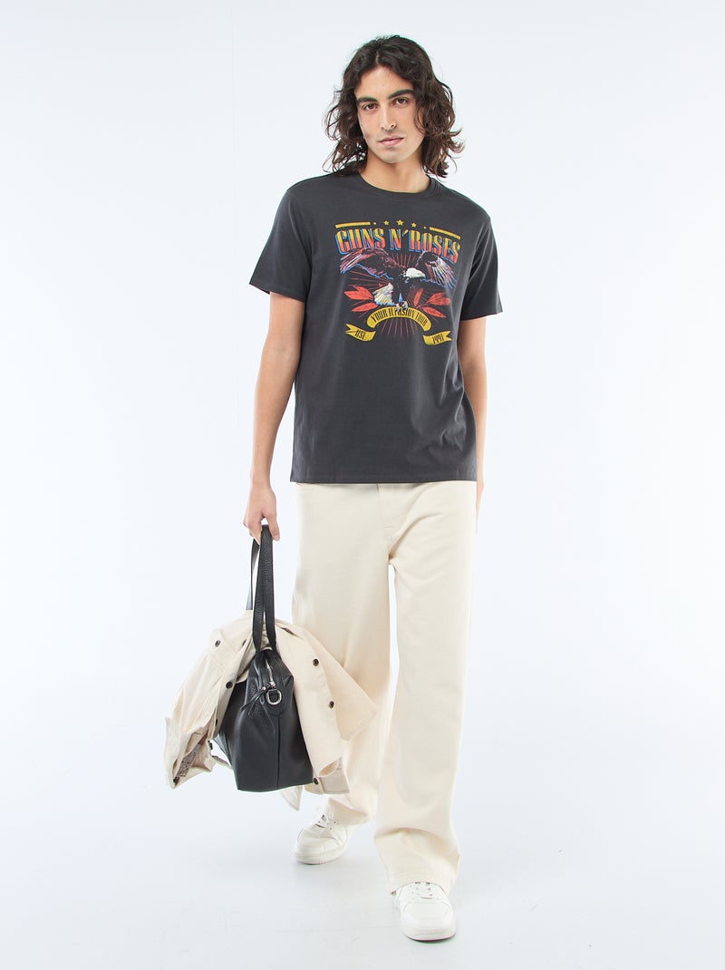 T-shirt estampado 'Guns N' Roses' Preto - Kiabi
